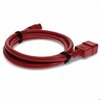 Add-On Addon 3Ft C19 To C20 12Awg 100-250V Red Power Extension Cable ADD-C192C2012AWG3FTRD